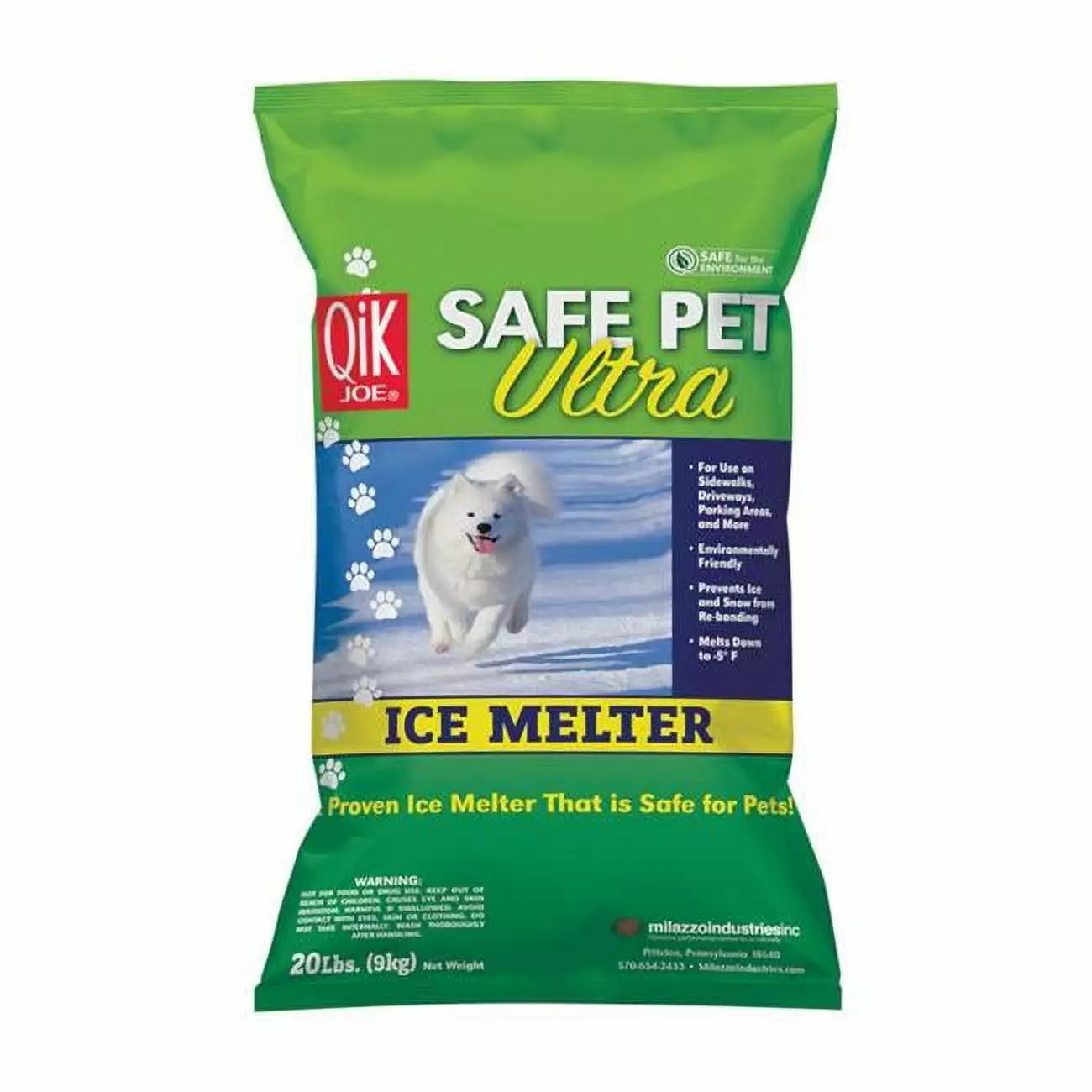 20 lbs Qik Joe Protect Pet Ultra MG-104 Pet Friendly Solid Ice Melt TinkerTools