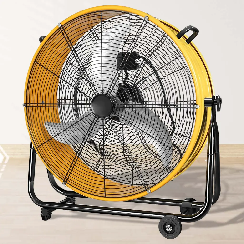 30 Inch 3 Speed Yellow Heavy Duty Metal Industrial Drum Fan Air Circulator w2815-aoi