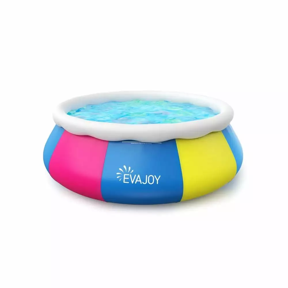 Evajoy 18ft x 48in Round Inflatable Top Ring Swimming Pool