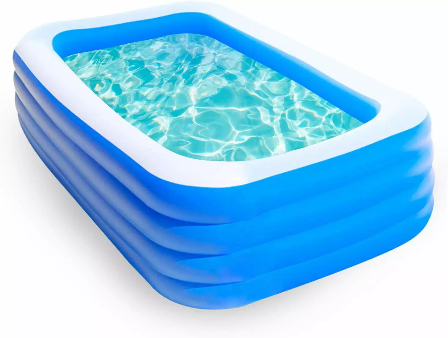 10ft Inflatable Swimming Pool Family Full-Sized 120 X 72 X 28 Lounge Pool Kids Adults Outdoor Summer Fun Intera