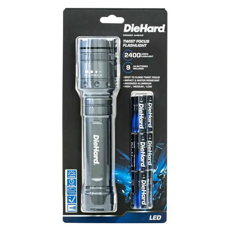 Dorcy DieHard 1000 Lumen Gray LED Flashlight AAA Battery Powered