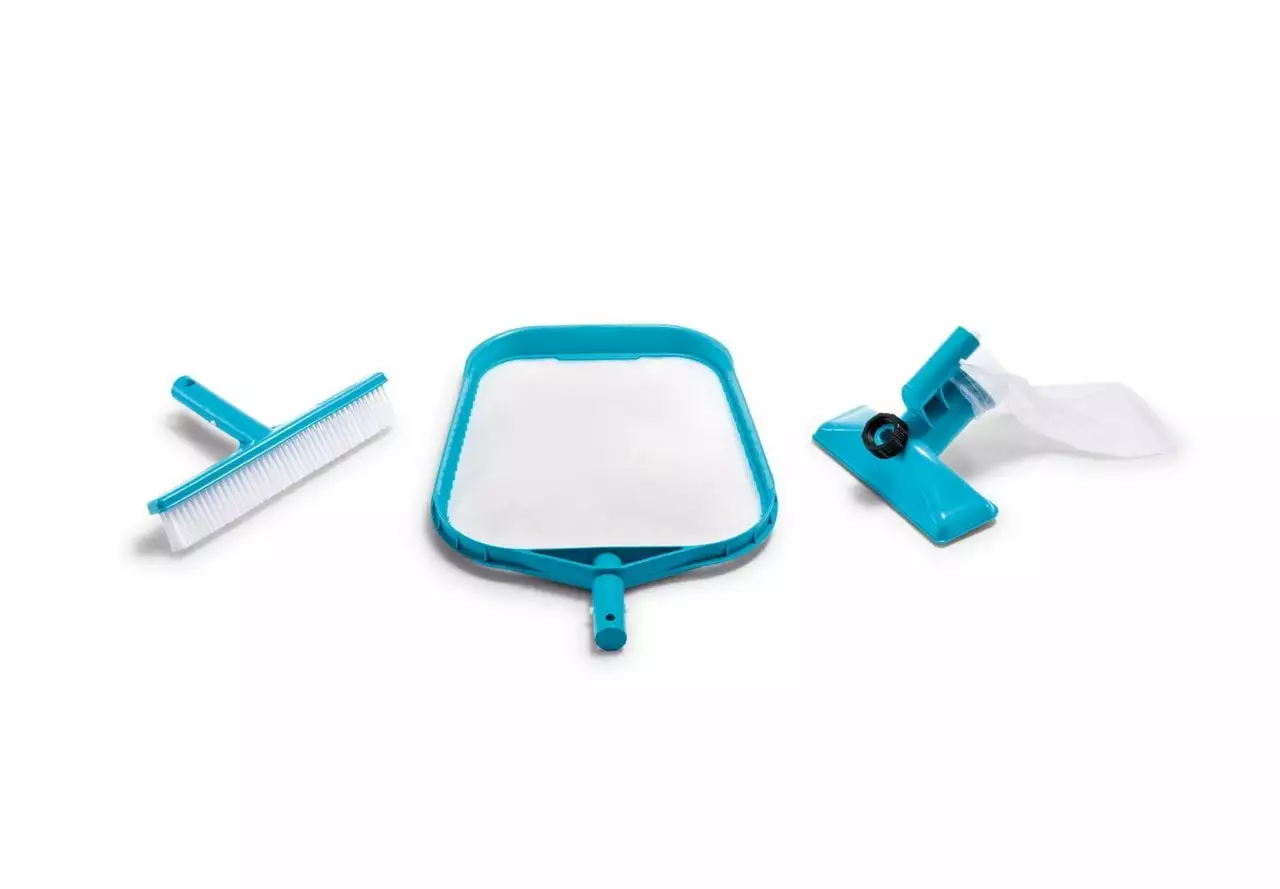 Intex 29056E Basic Pool Debris Cleaning Kit Wall Brush and Vacuum Head