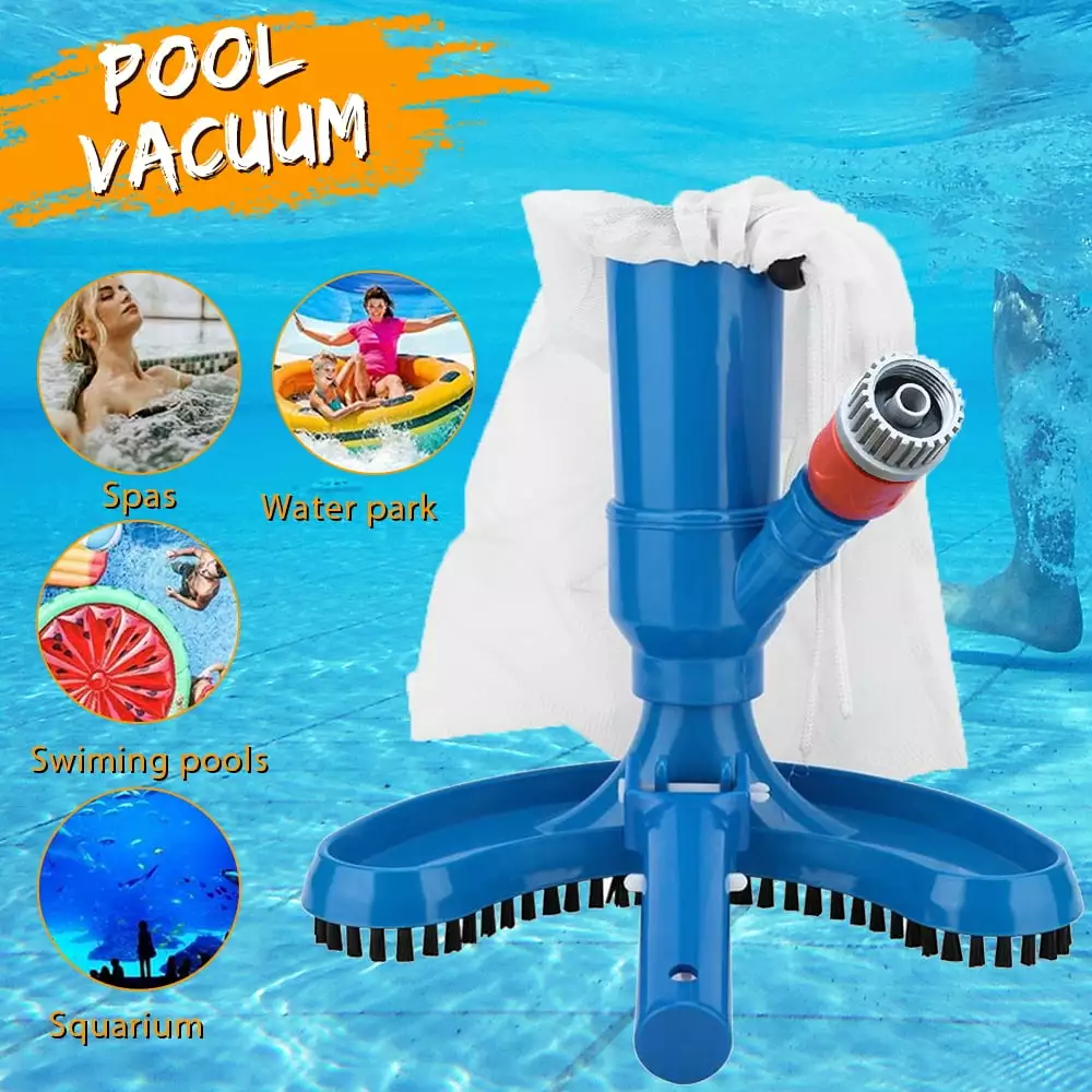 Pool Cleaner. Portable Swimming Pool Underwater Vacuum Cleaner W/Mesh Bag. Above Ground Pool Pond Fountain Tub Maikaisi