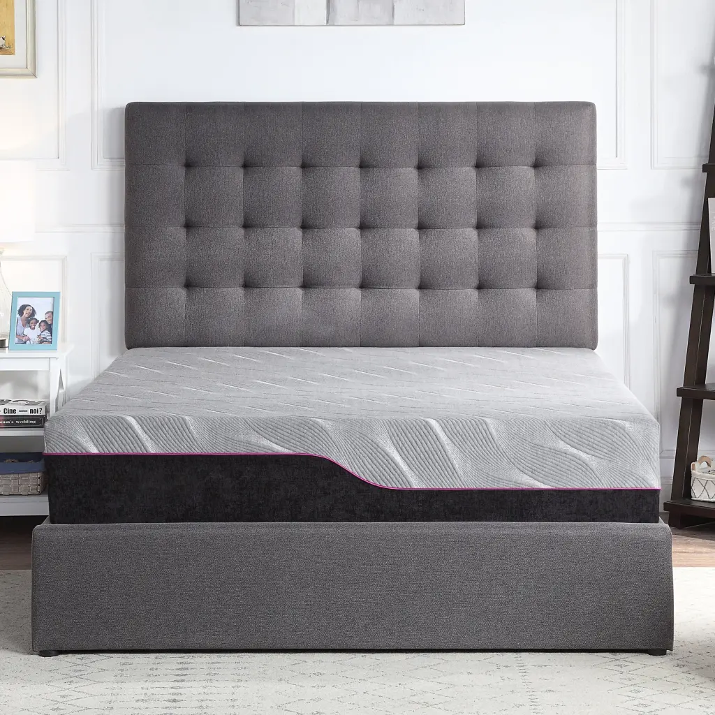 11 Inch Recooling Gel Memory Foam Kids Bedding Twin Dimensions Grey bridgevine home