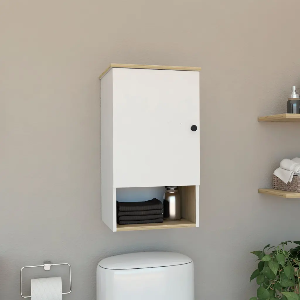 Alinquirea Medicine Cabinet Three Storage Shelves Single Door Bathroom Mirror Cabinet rta muebles colombia