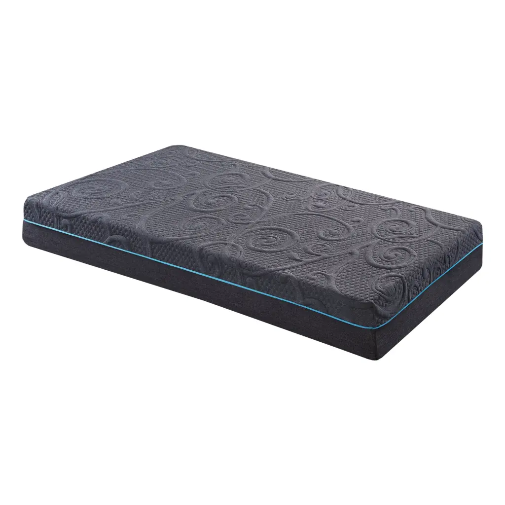 8 Twin Size Gel Infused Memory Foam Hybrid Mattress Dark Grey Bed kanepe