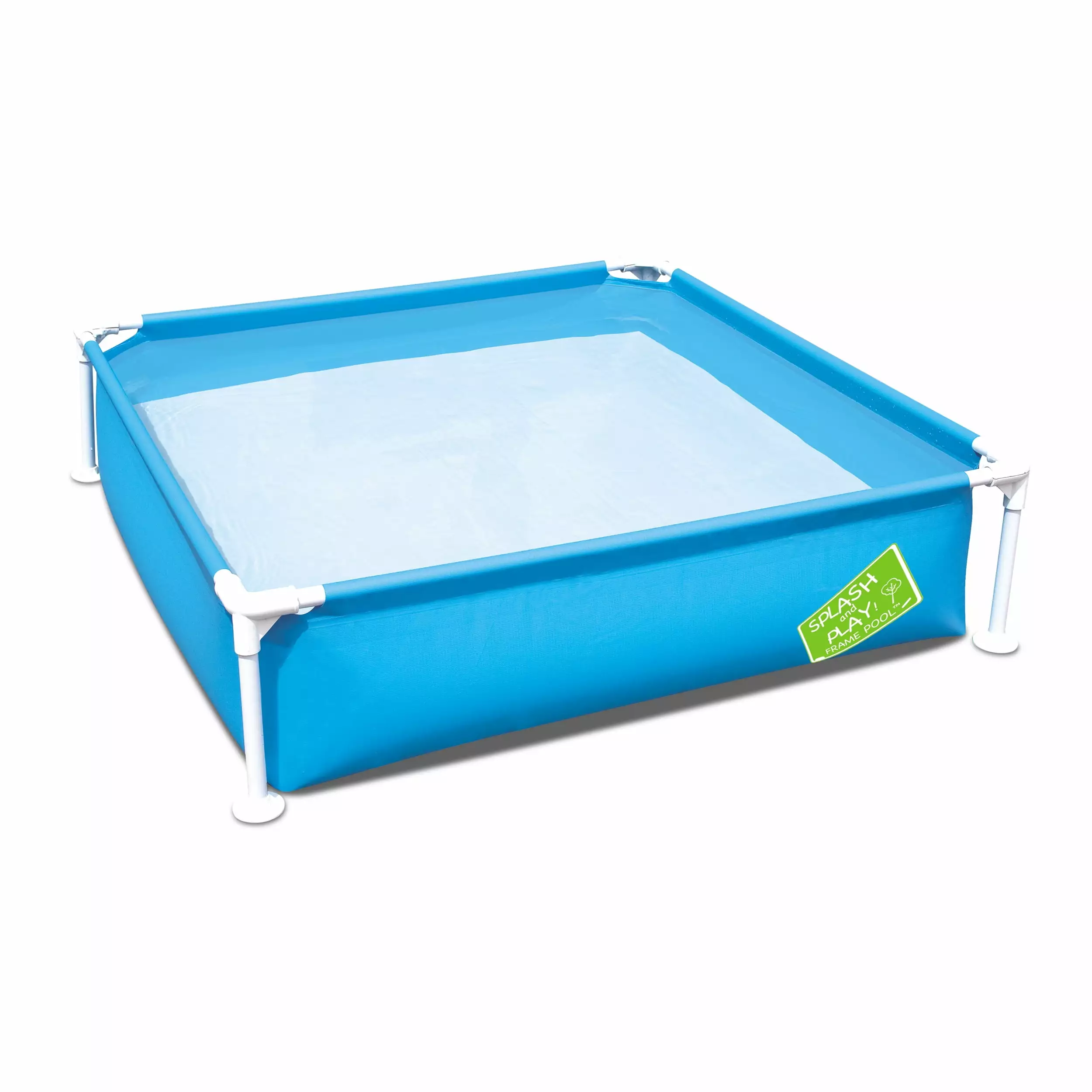 Bestway 4' x 1' Square 12 Deep Metal Frame Above Ground Pool