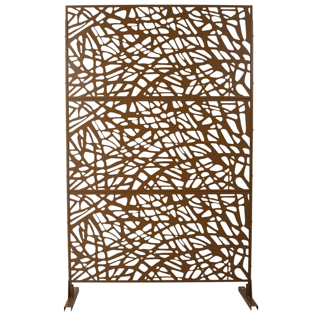 Outdoor Indoor Privacy Screen Metal 76 Inch H 48 Inch W Free Standing g-h