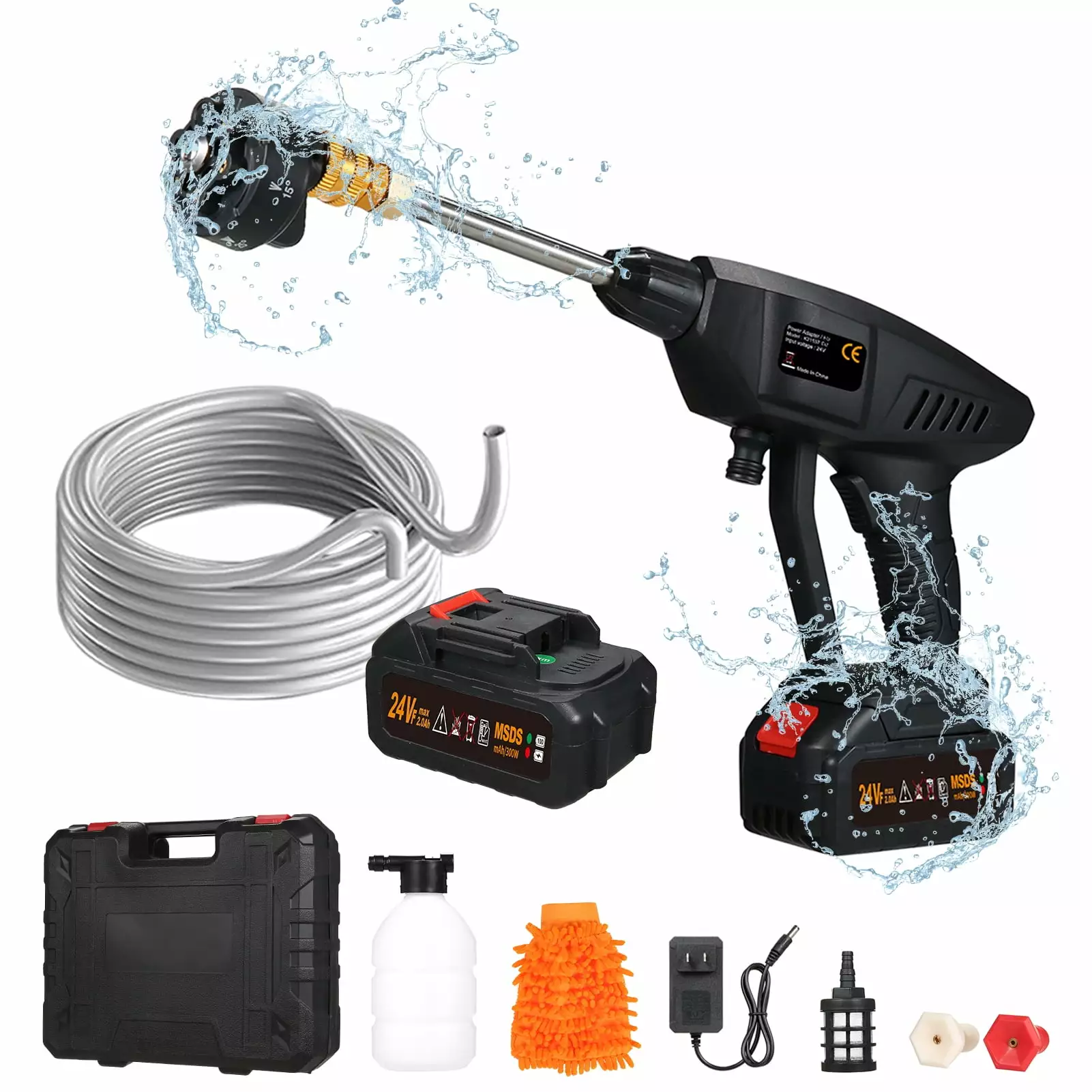 Cleaning machine. Battery Car 6 1 60bar 300w 1 Spray Battery Car Fence Spray 60bar 300w Carevas