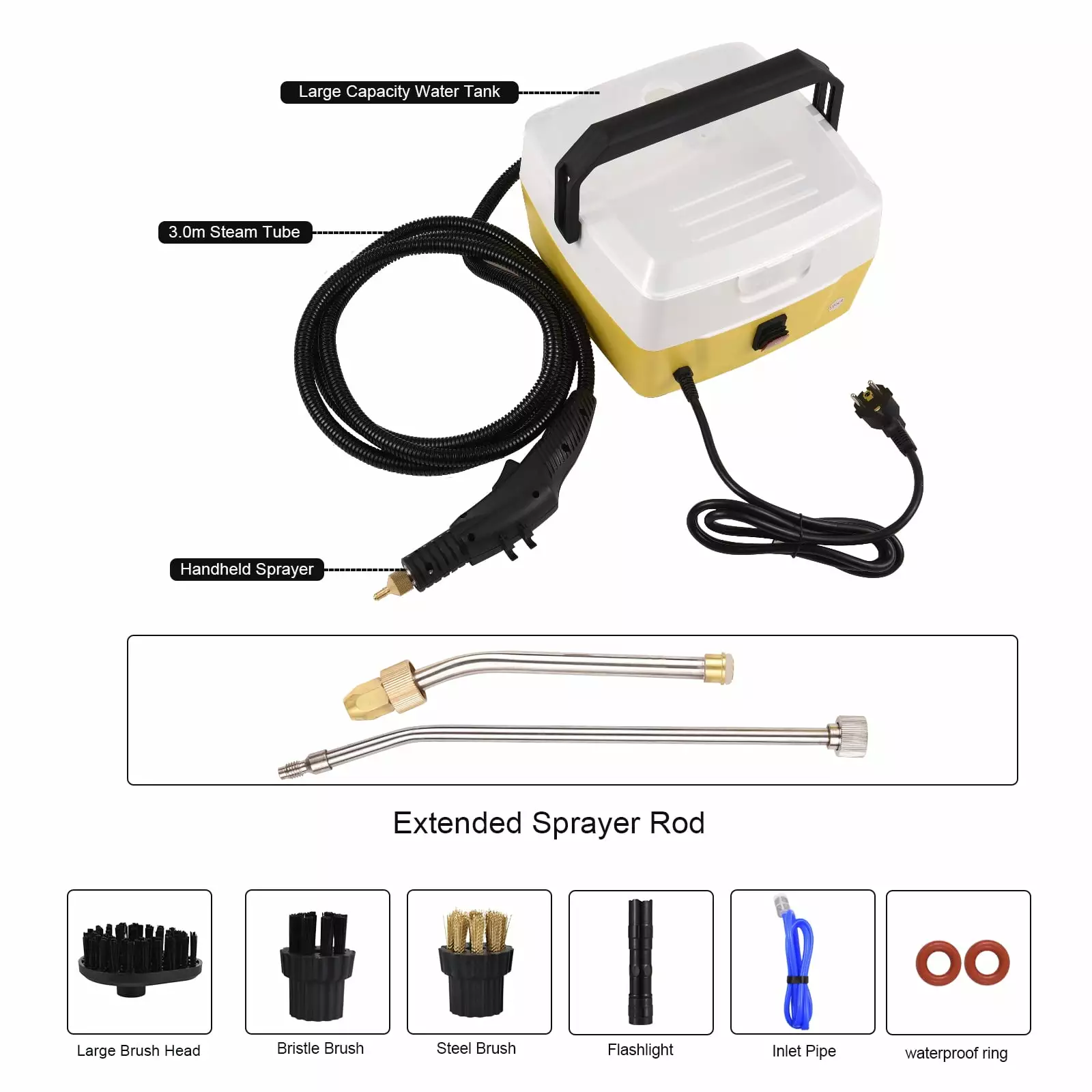 Irfora Cleaning machine.Fast 5 Bar Sgrouper Cleaner 5 Bar Pressure Use 4l Car Kitchen Air 1800w Handheld Conditioner Clean...