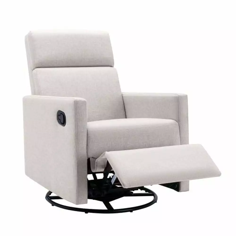 Modern Upholstered Rocker Nursery Chair Plush Seating Glider Swivel Recliner JUHOO