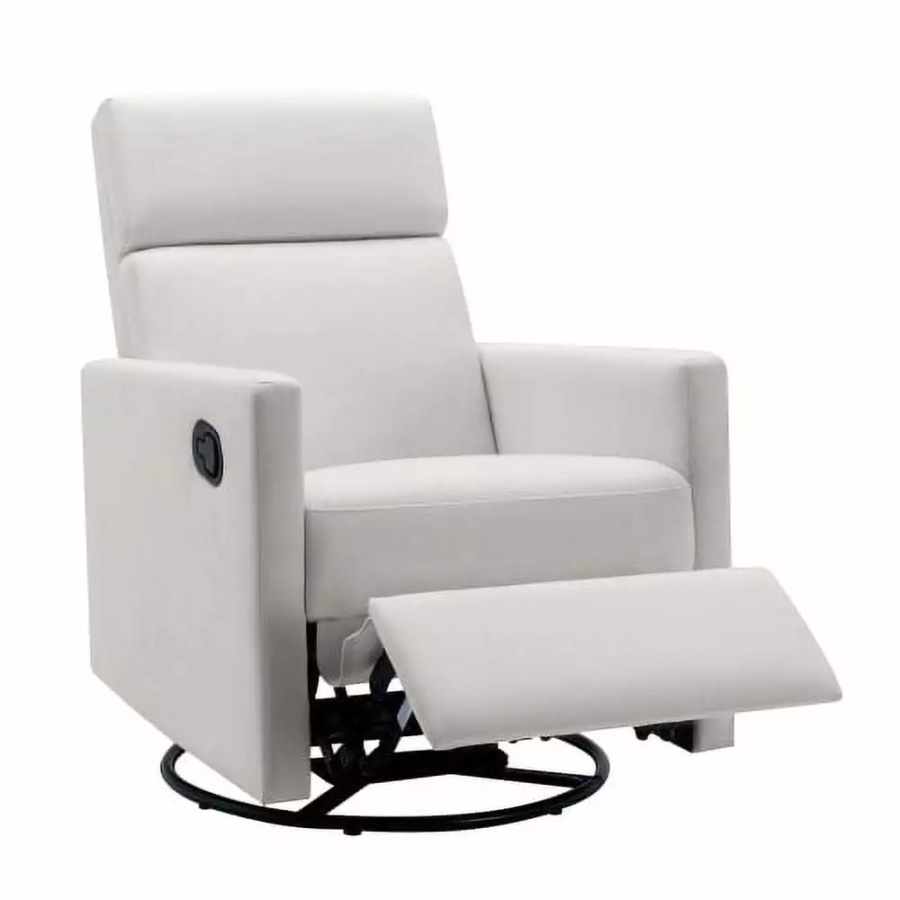 Modern Upholstered Rocker Nursery Chair Plush Seating Glider Swivel Recliner Chair JUHOO