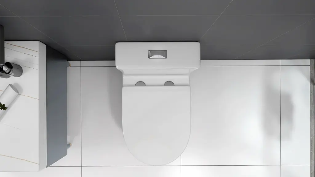 Small Space-saving One Piece Toilet Dual Flush 23 Inch Short Depth rnb