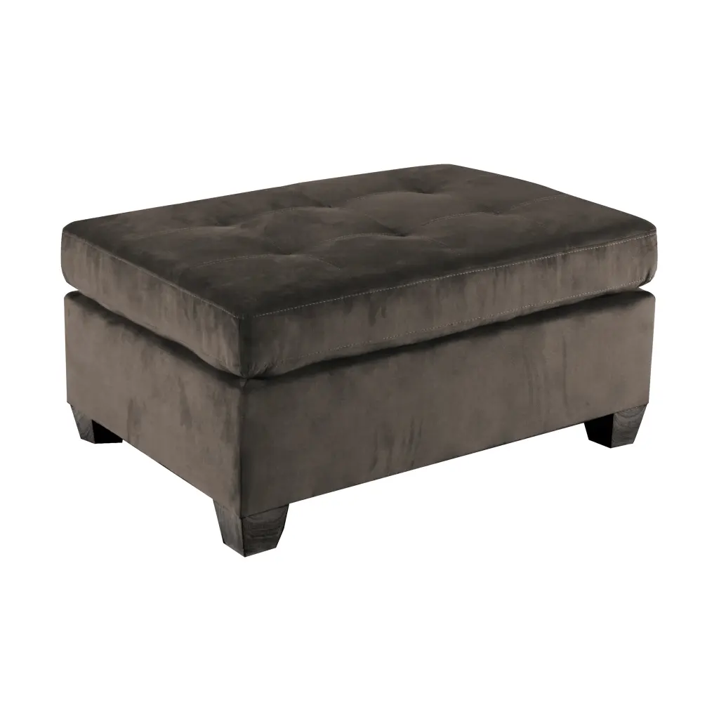 1Pc Ottoman Tufted Chocolate Microfiber Upholstered Modern Living Room Footstool kanepe