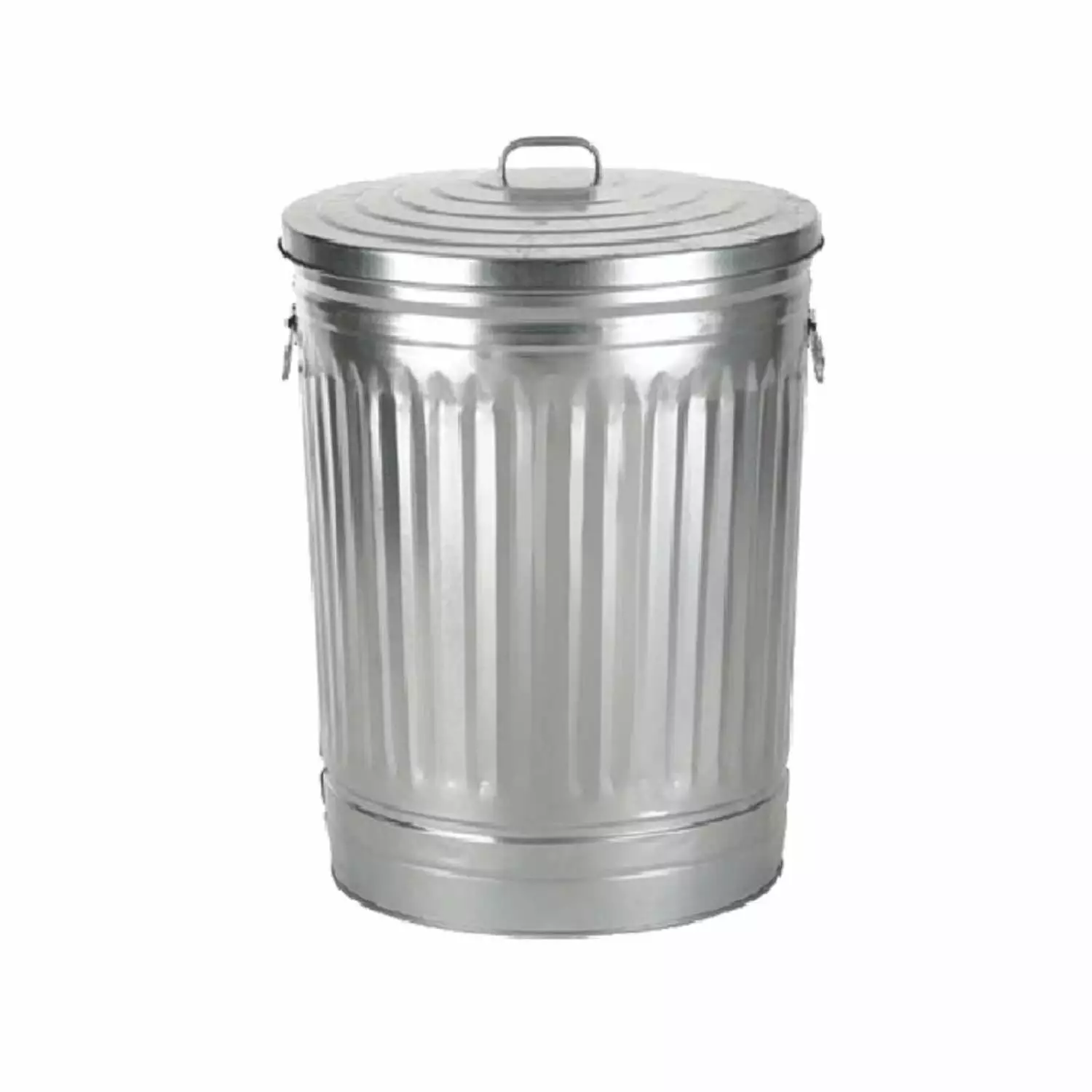 31-Gallon Galvanized Steel Trash Can - Trash can lid - Galvanized Trash can lid - Metal Trash can - Outdoor Garbage can li...