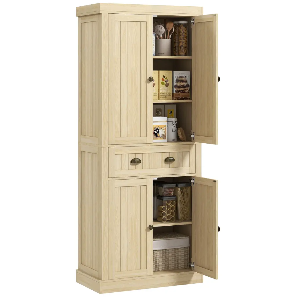 Homcom 72" Farmhouse Kitchen Pantry Cabinet Freestanding Tall Storage aosom business