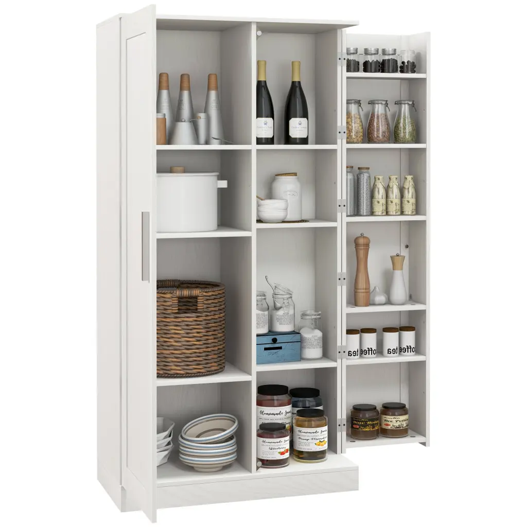 63 Inch 14 Tier Freestanding Kitchen Pantry Storage Cabinet aosom business