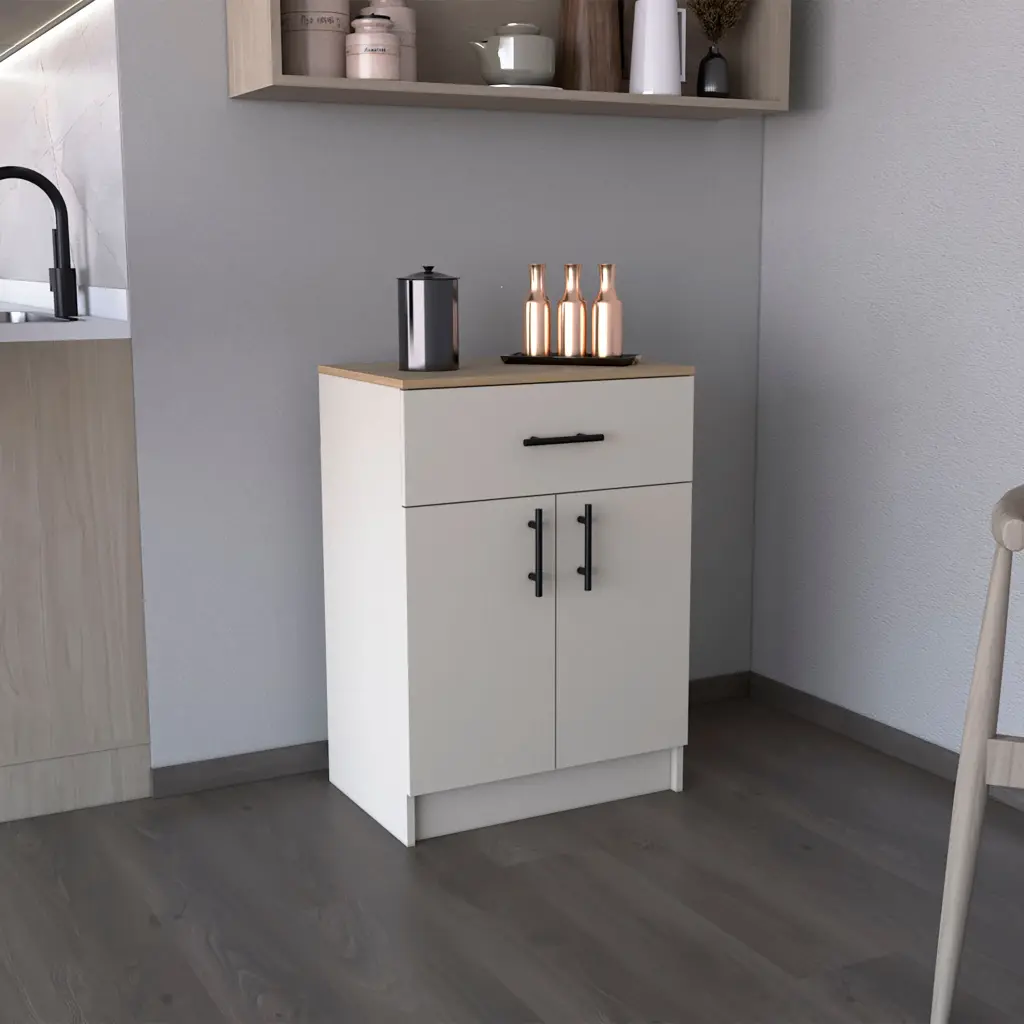Pantry Arranger Cabinet 33 Inch H One Drawer and Two Interior Shelves depot e-shop