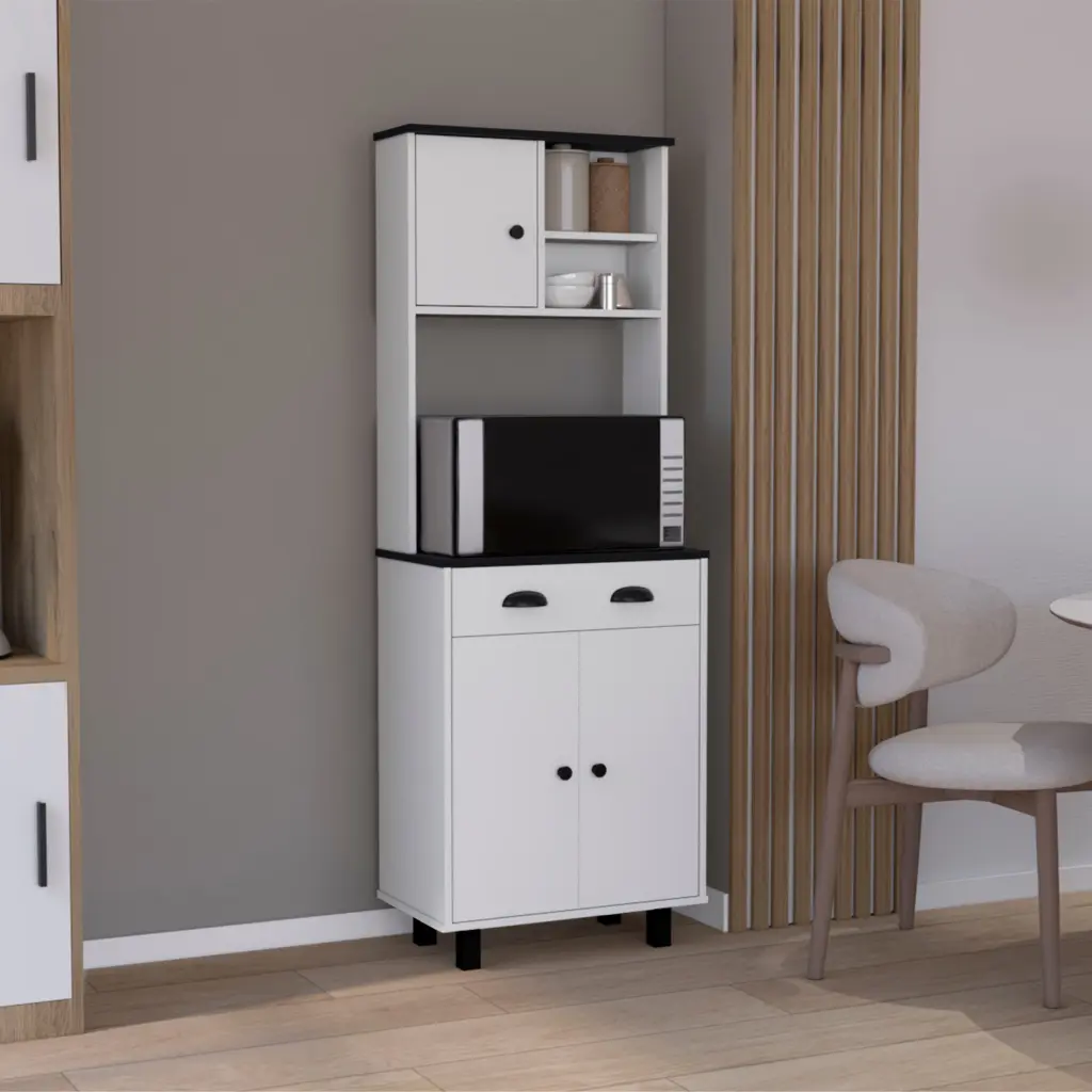 Waco 67 Inch H Kitchen Pantry Two Cabinets Two Open Shelves And One Drawer depot e-shop