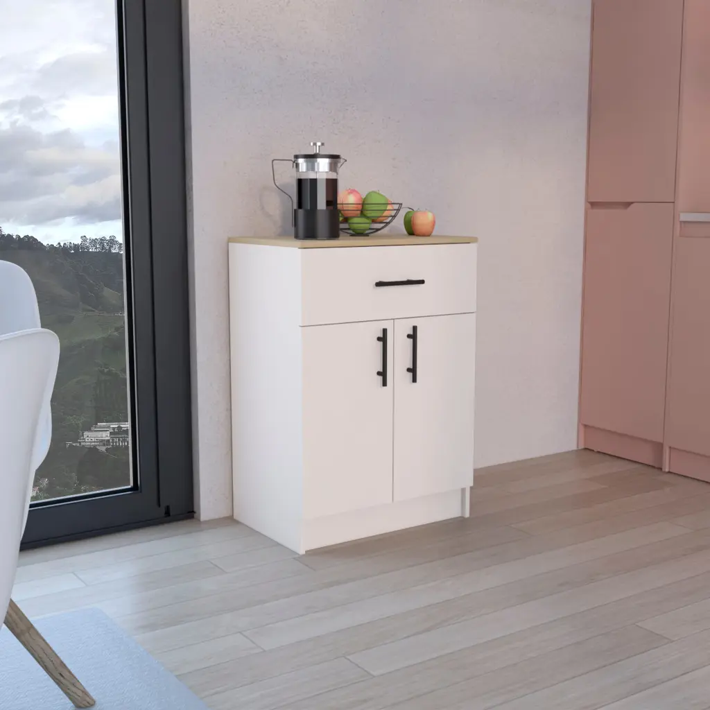 Mayorca Multistorage Pantry Cabinet One Drawer and Two Shelves tuhome