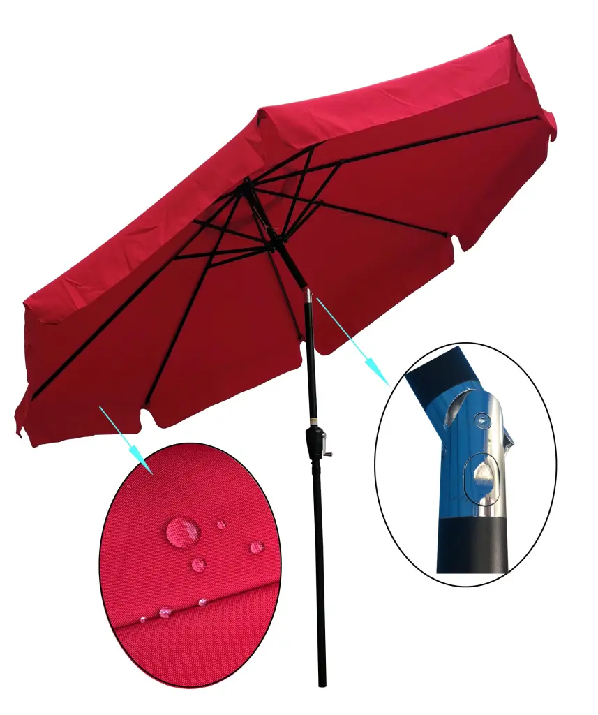 10Ft Patio Umbrella Market Round Umbrella Outdoor Garden Crank w-s industry