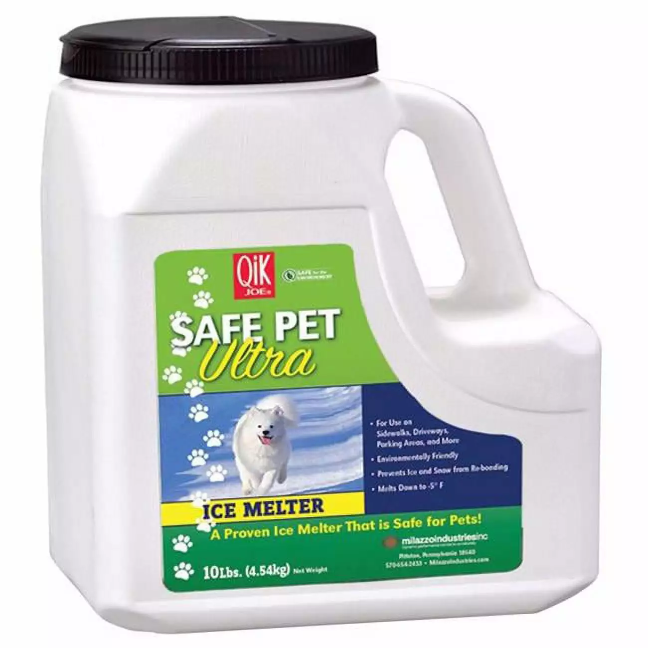 Qik Joe Protect Pet Ultra Magnesium Chloride/Sodium Chloride Pet Friendly Pellet Ice Melt 10 lb Milazzo Industries