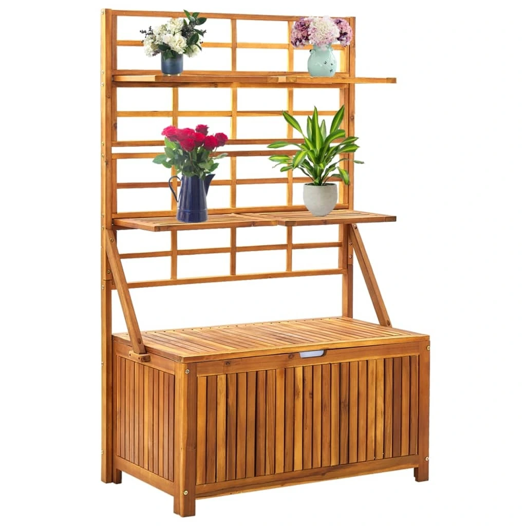 vidaXL Firwood Trellis Planter Arch 19.3x15.4x46.1 Inches Climbing Plants