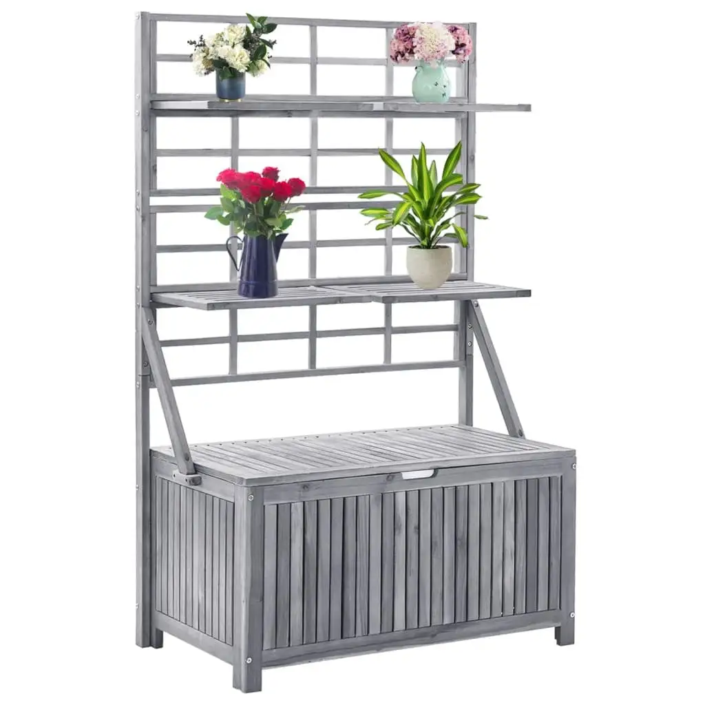 vidaXL Firwood Trellis Planter Arch 19.3x15.4x51.2 Inches Outdoor Garden