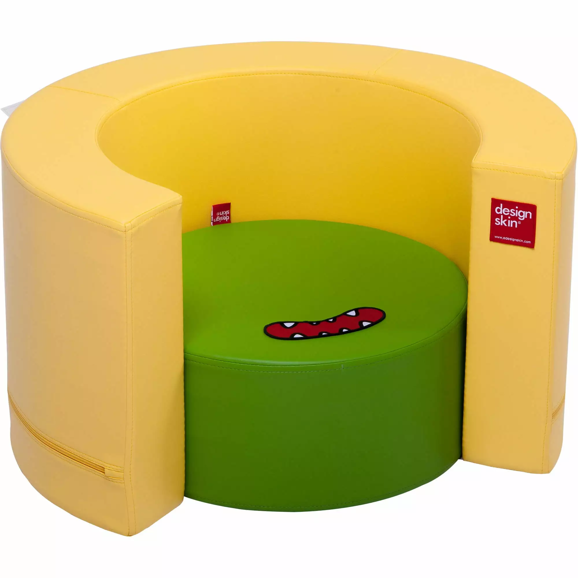 Tunnel Sofa Transformable Kids Furniture Green & Yellow Playroom Couch Design Skin