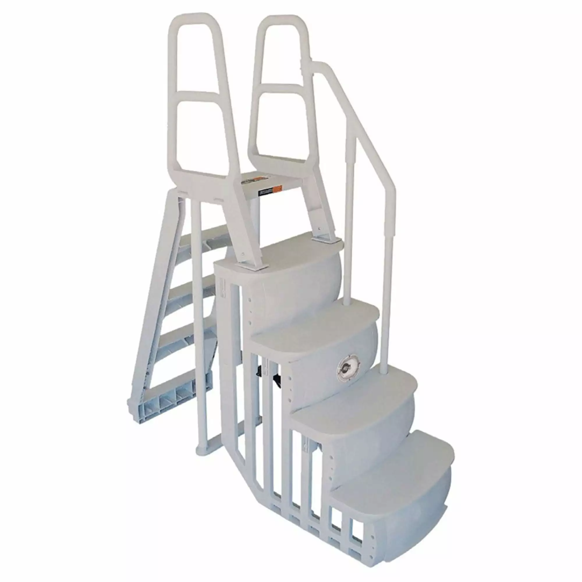 Main Access 48 to 54 Inch Above Ground Pool Ladder Step Entry System Taupe Color