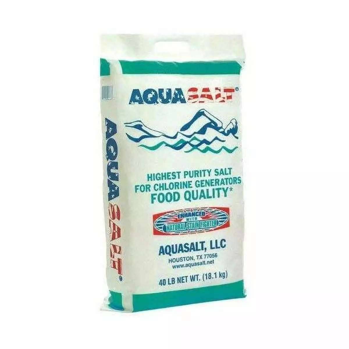 AQUASALT Swimming Pool Salt 40 Lbs 100% Sodium Chloride Saltwater Pools