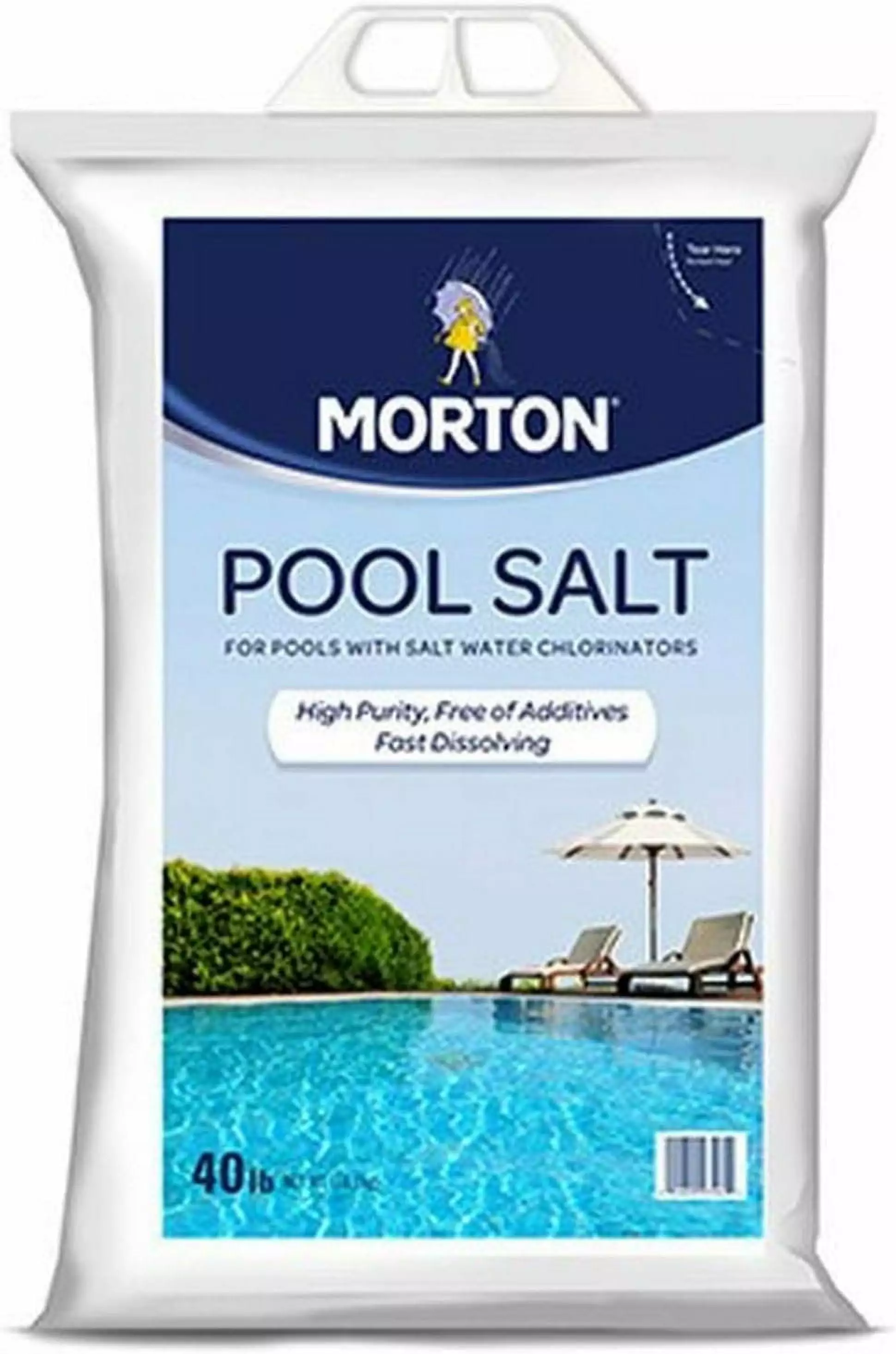 Morton Salt 40 lb Pool Salt White 3 Pack Saltwater Swimming Pools Generic