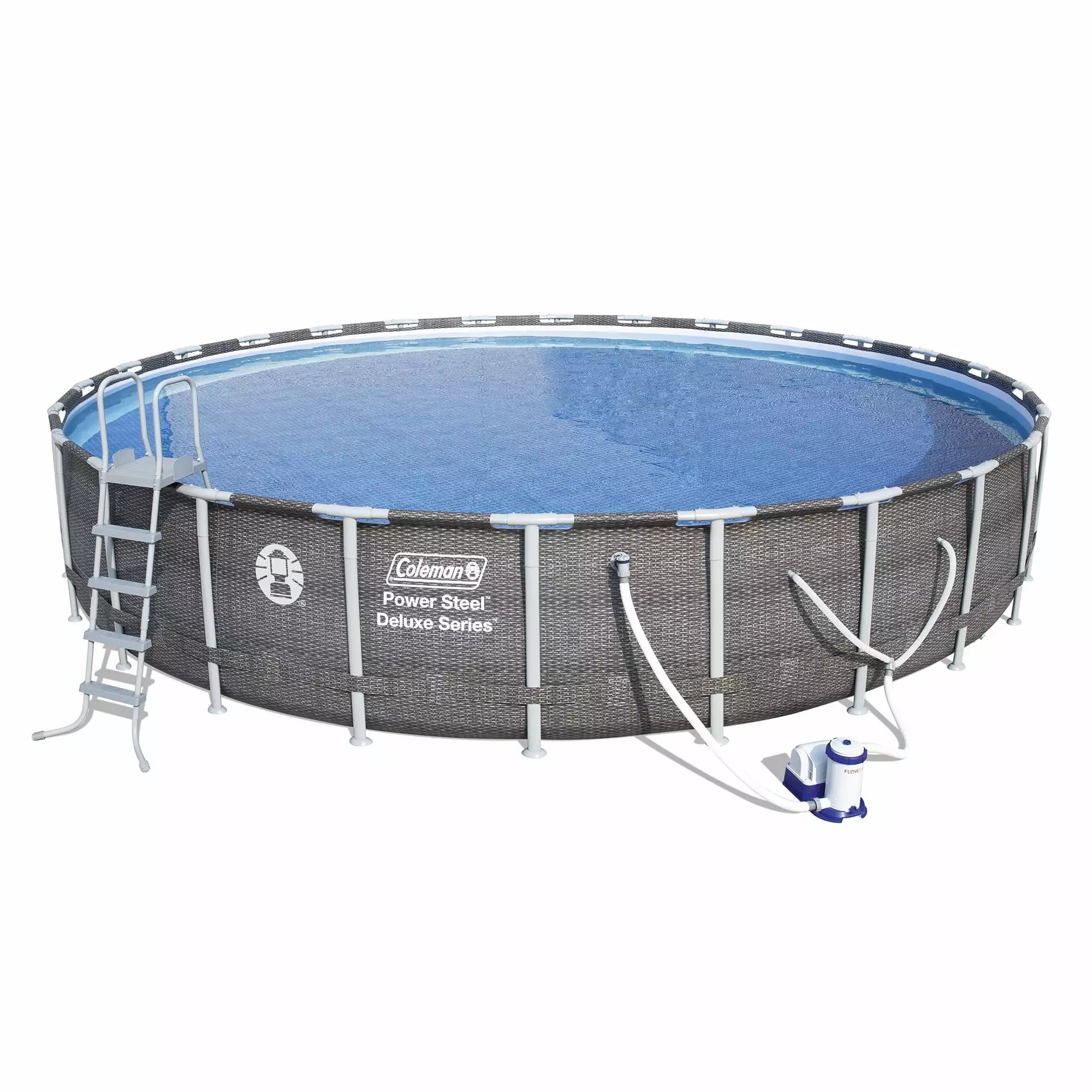 Coleman Power Steel 26' x 52' Deluxe Series Pool Set Pump, Ladder, and Cover