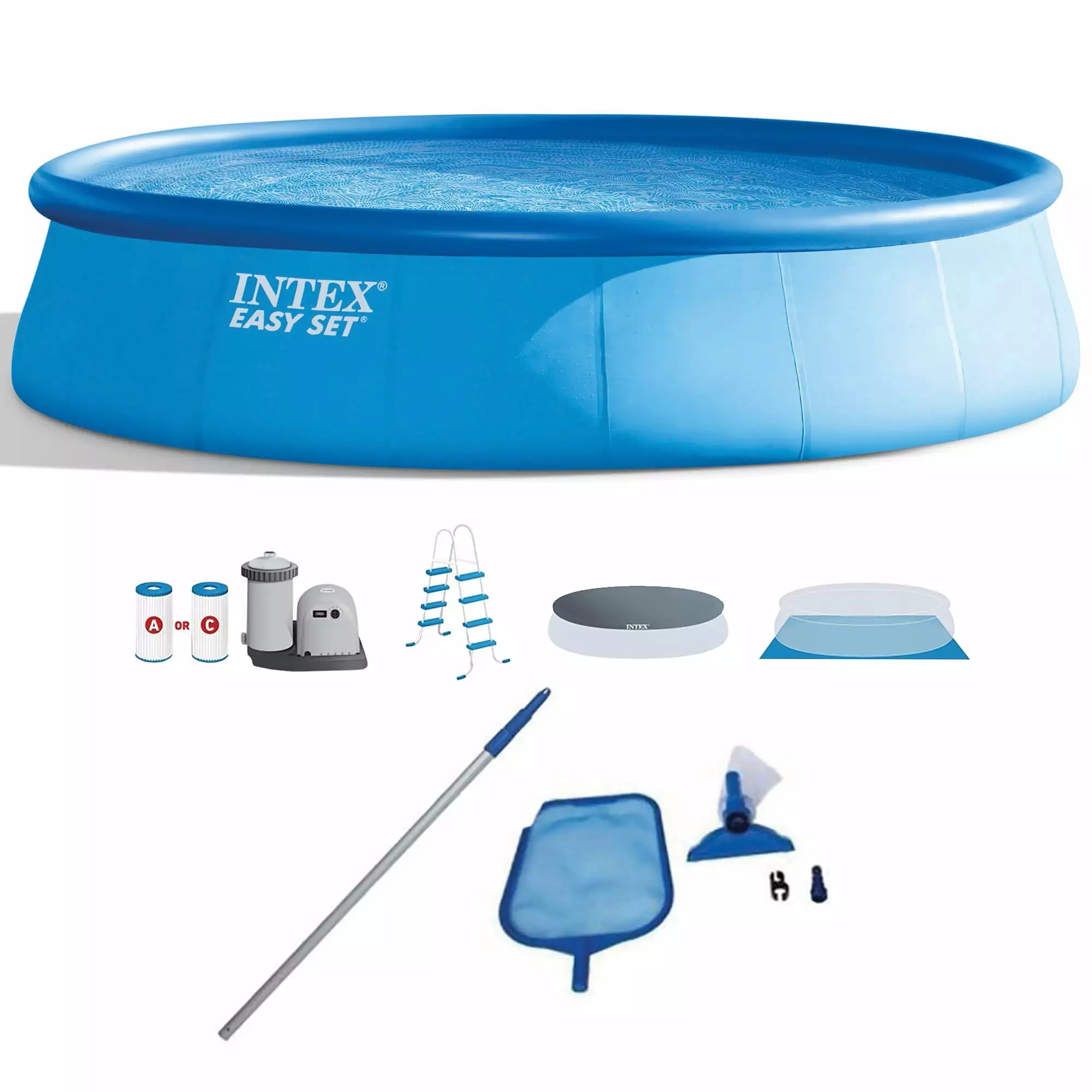 Round Above Ground Swimming Pool Set Cleaning Maintenance Kit Intex