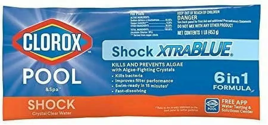 Clorox Pool&Spa Shock XtraBlue Pool Shock 1lbs Swimming Pools