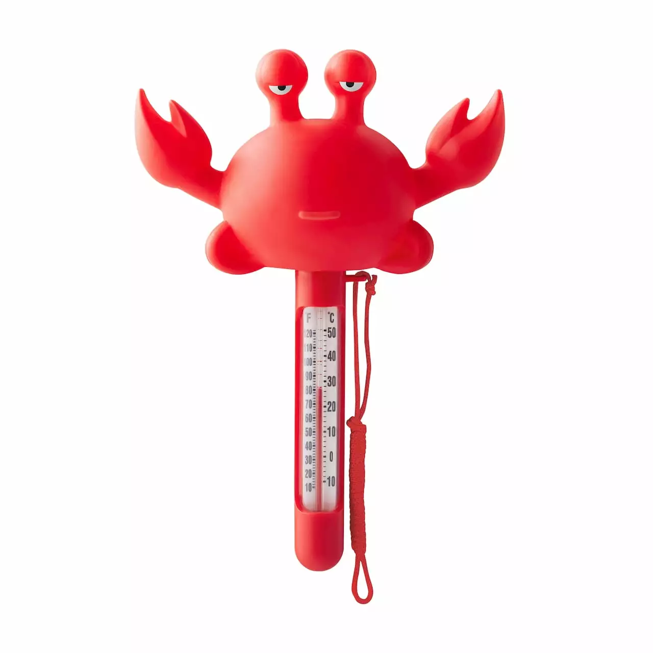 Mainstays Floating Red Crab Thermometer Cord and Read Display Pools and Spa Use - 9.7inch
