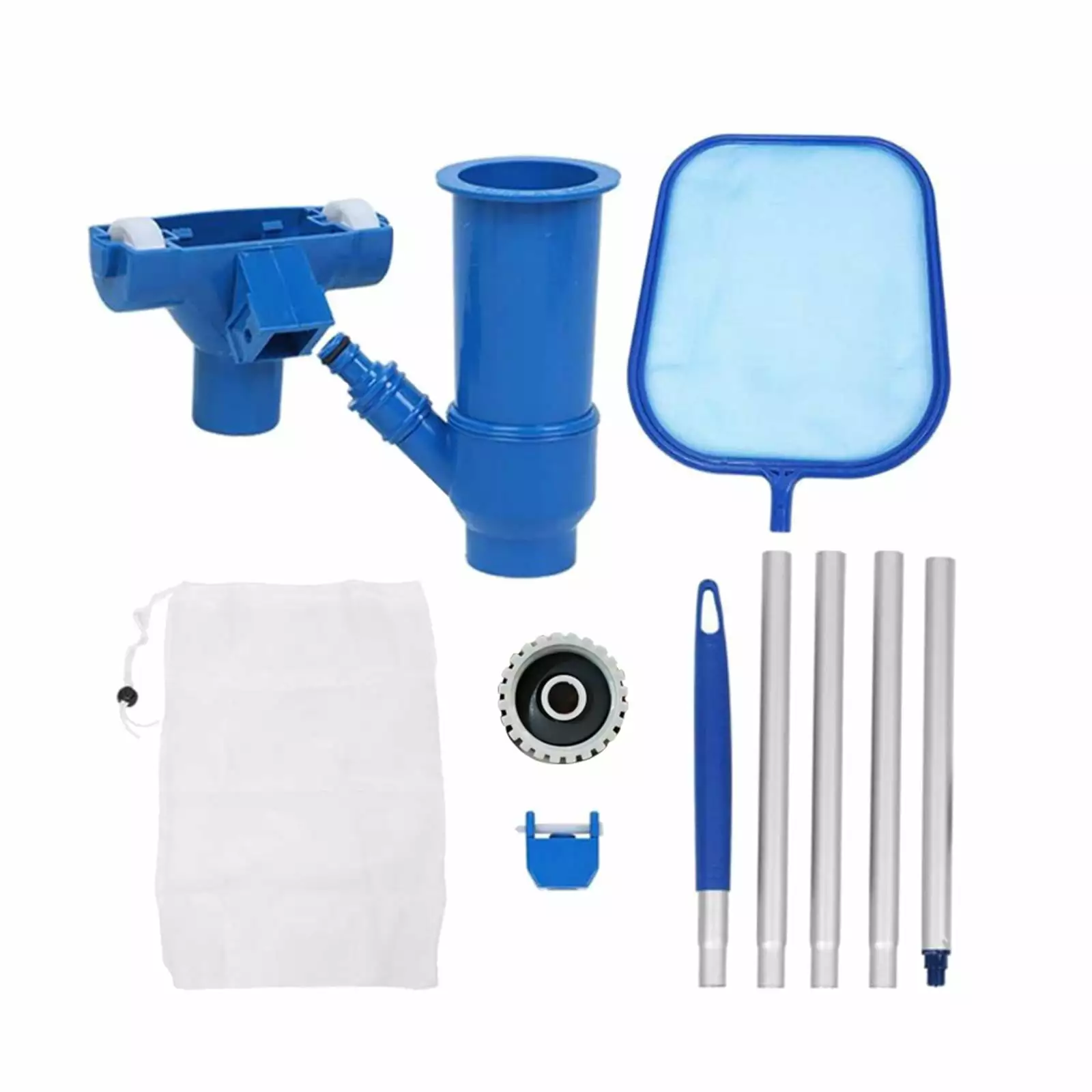 Swimming Pool Vacuum Head Bag and Detachable Pole Portable Jet Vacuum Cleaner Pond Tub Tongina