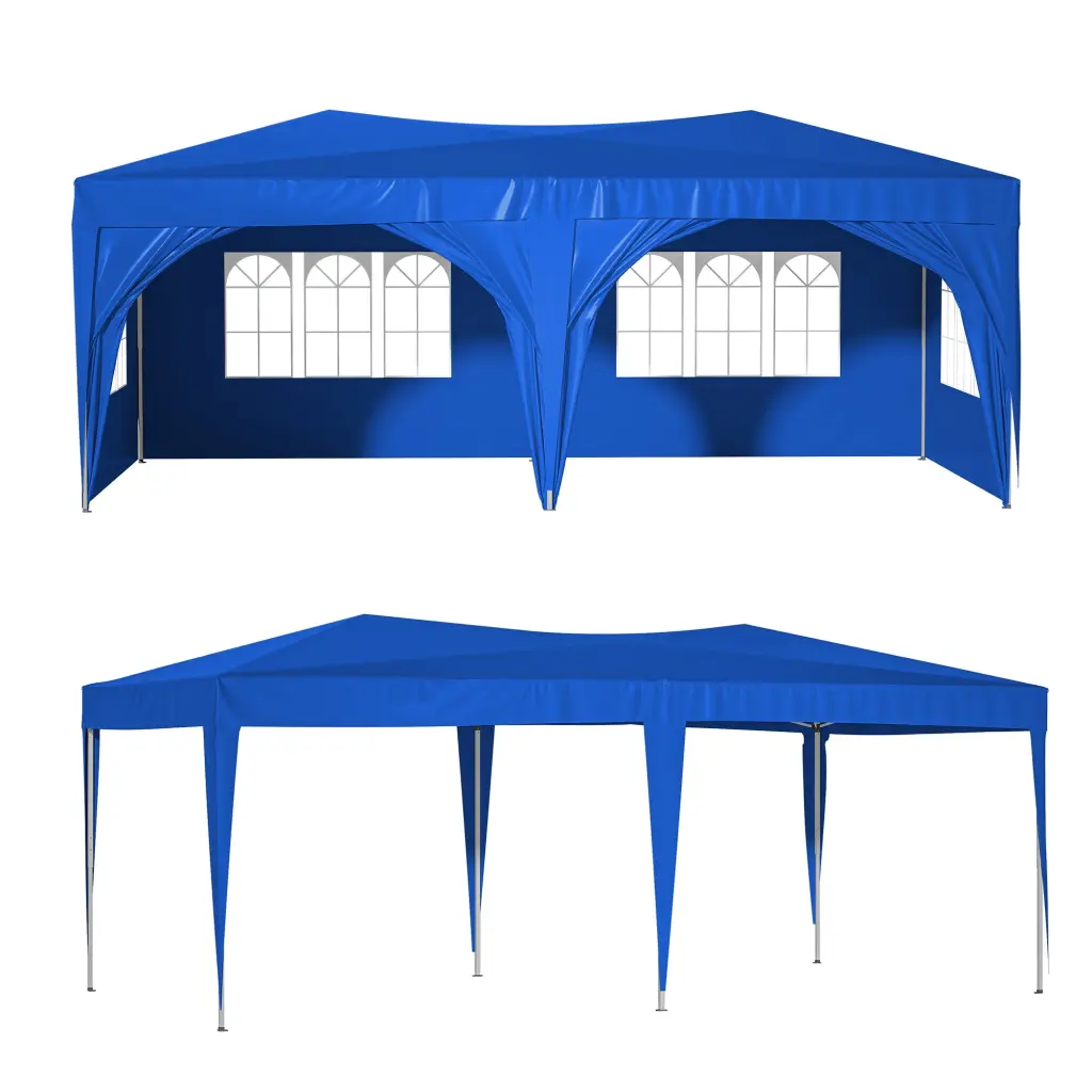 10x20 Pop Up Canopy Tent 6 Sidewalls EZ Pop Up Outdoor Canopy w2505