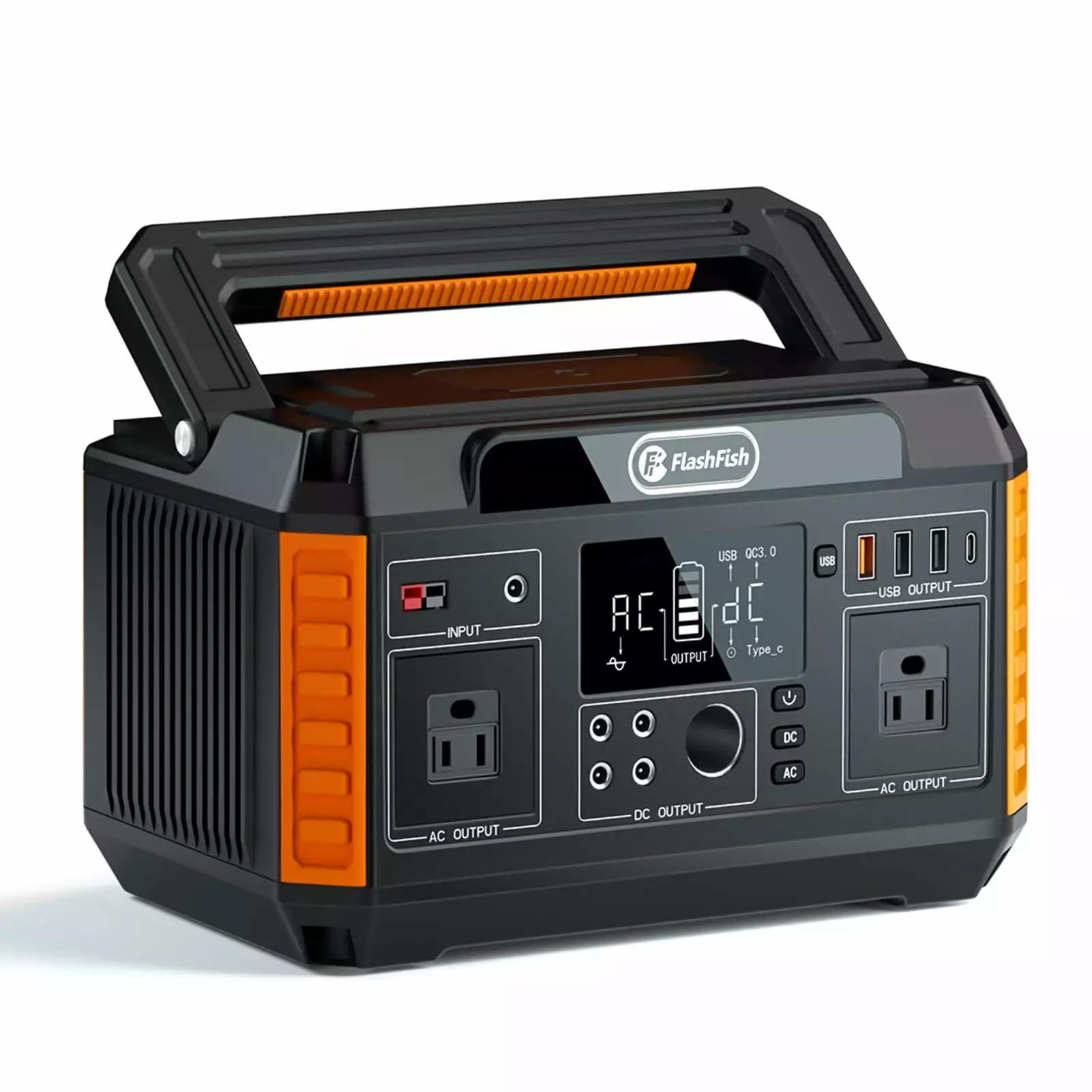 Flashfish P60 Solar Generator. Travel-friendly Power Station 520Wh. 600W CPAP Battery Backup Camping