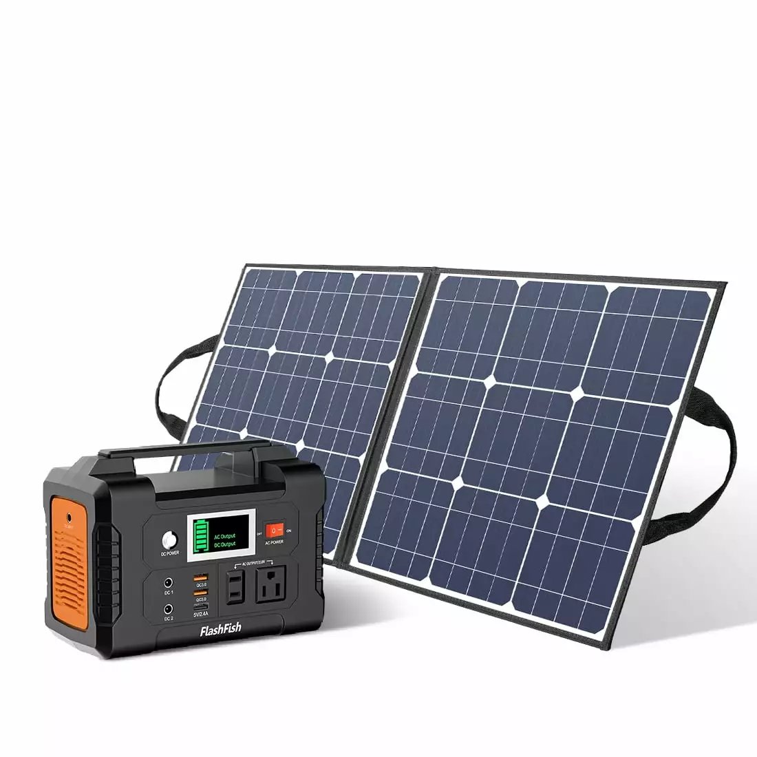 FlashFish Travel-friendly Power Station Solar Generator - Power Up Your Outdoor Adventures