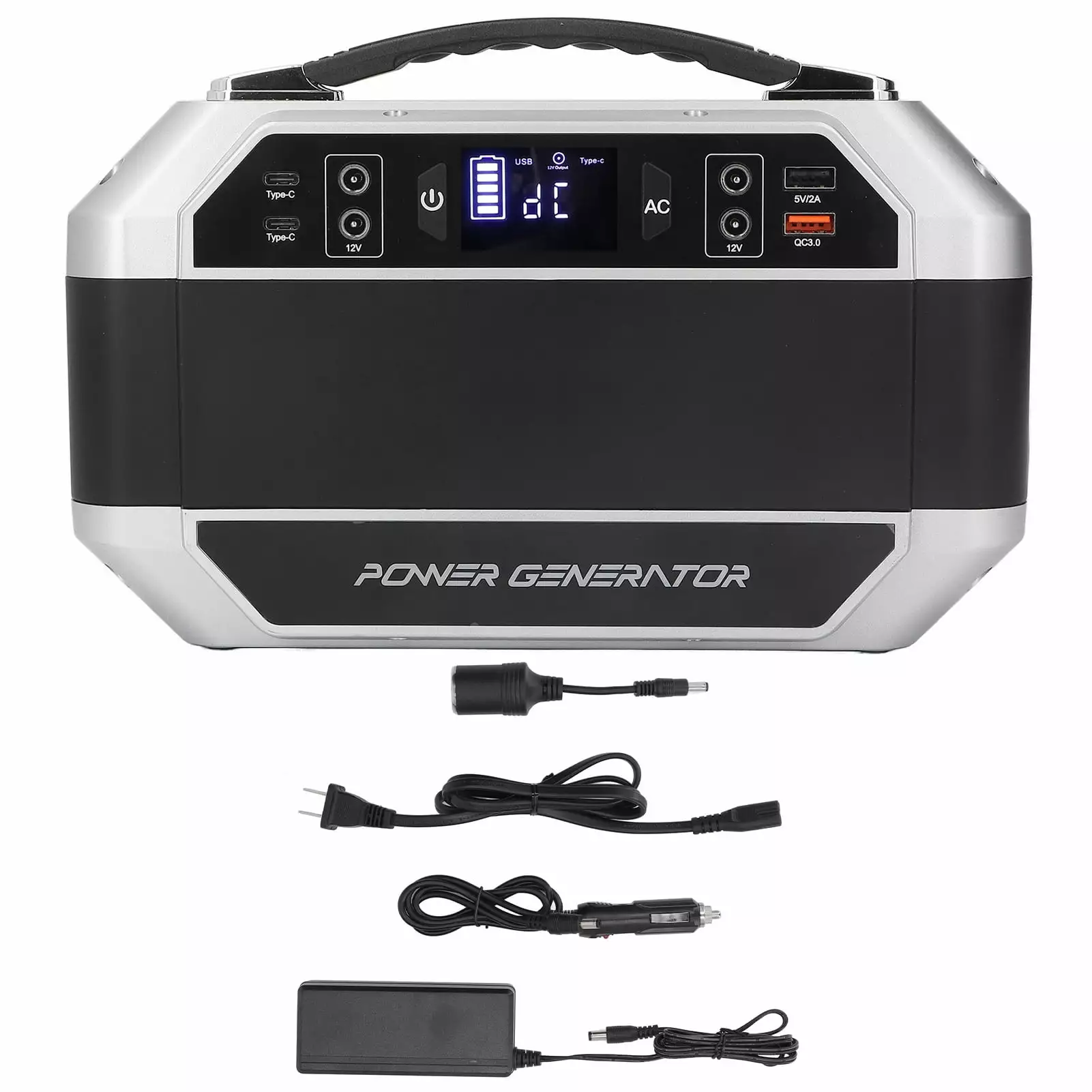 Travel-friendly Power Station Built BMS 350W AC 110V DC USB Ports Solar Generator RV US Plug 100 240V