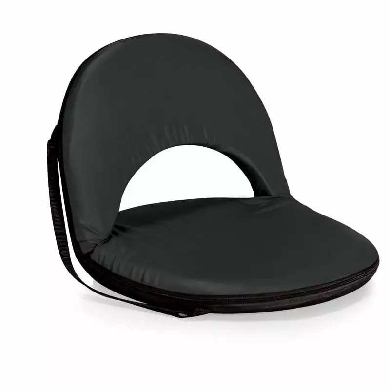 YLZ Portable Reclining Chair Black Adjustable Lounge Chair Indoor Outdoor Use