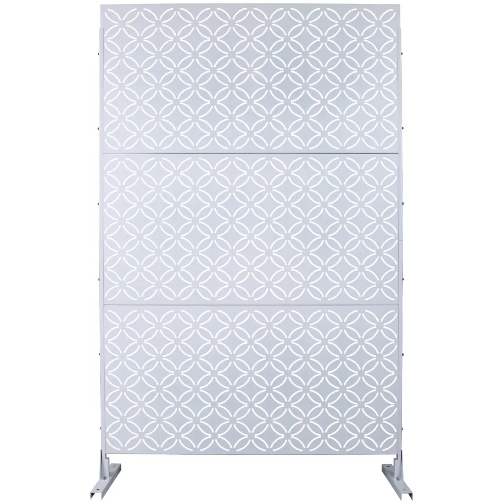 Outdoor Indoor Privacy Screen Metal Privacy Screen 76 Inch H 48 Inch W Freestanding g-h