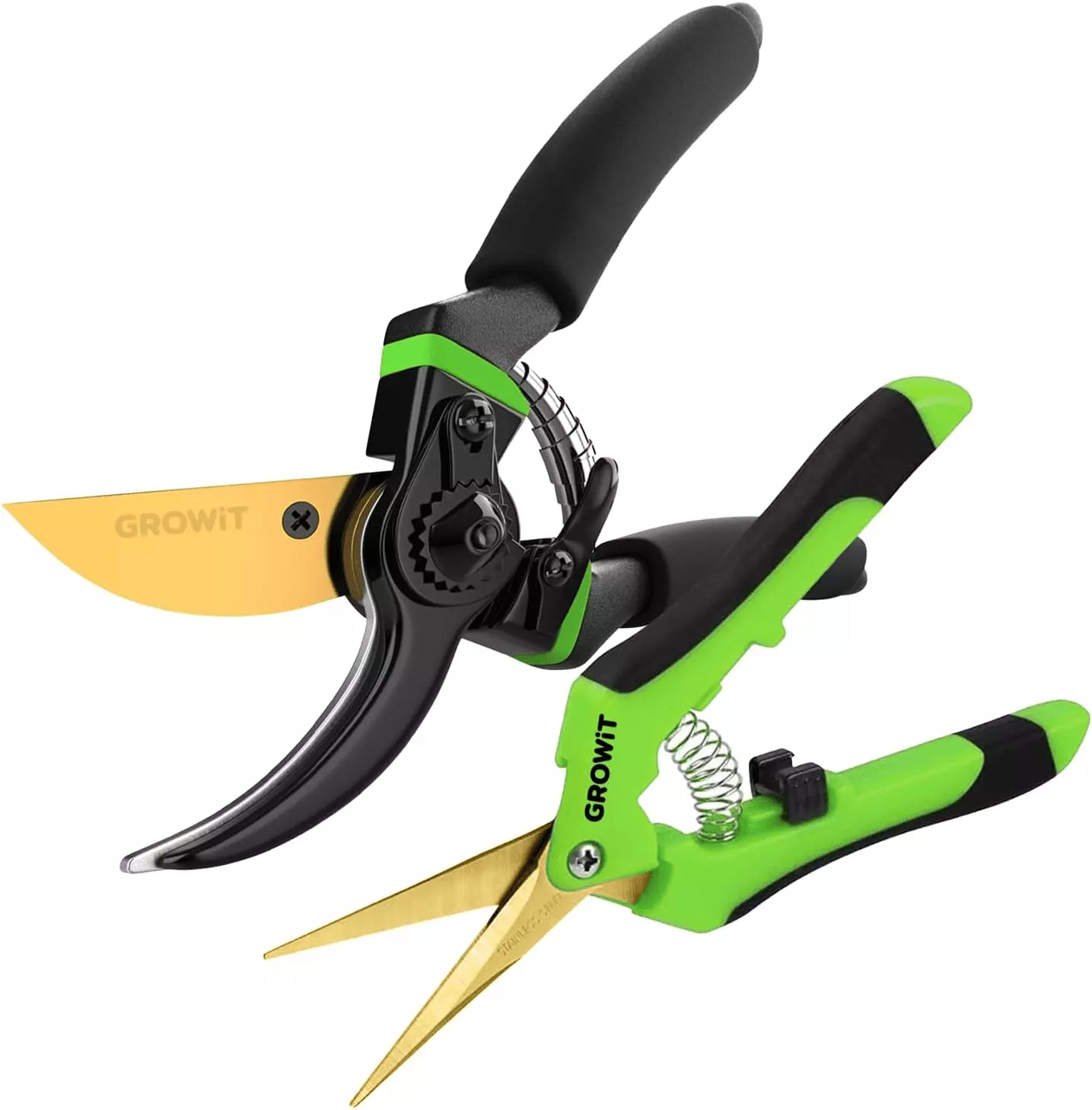 8.5 Titanium Bypass Pruning Shears & Gardening Scissors Set Super Sharp Garden Tzooy