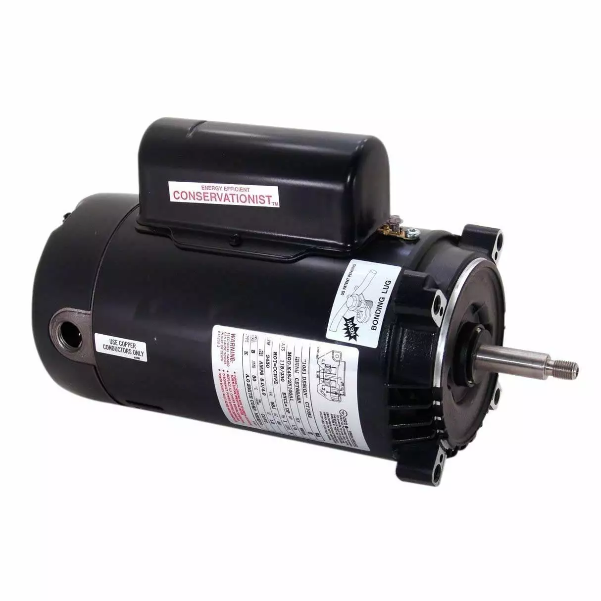 .O. Smith Century ST1202 2 HP 3450 RPM Single Speed Pool Pump Motor A. O. Smith