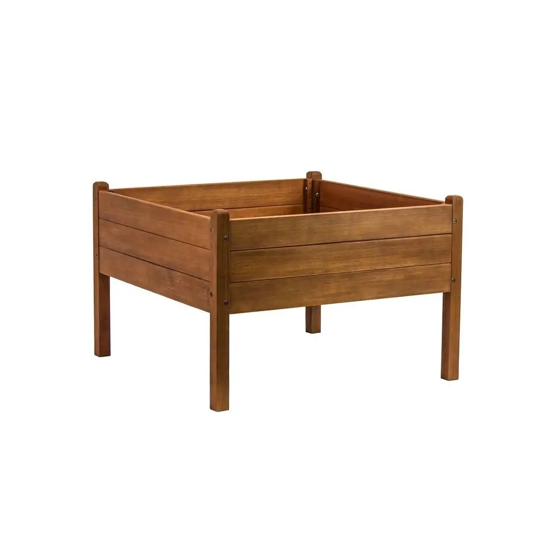 2 Tier Raised Garden Bed Elevated Fir Wood Planter Box Outdoor Planting Fast Furnishings