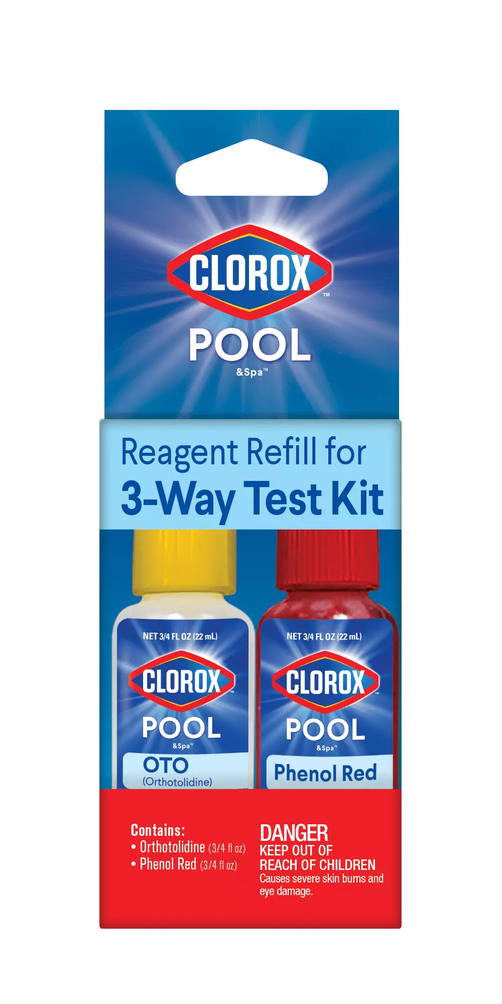 Clorox Pool&Spa 3-Way Reagent Refills Swimming Pool Water Testing - 0.5 fl oz
