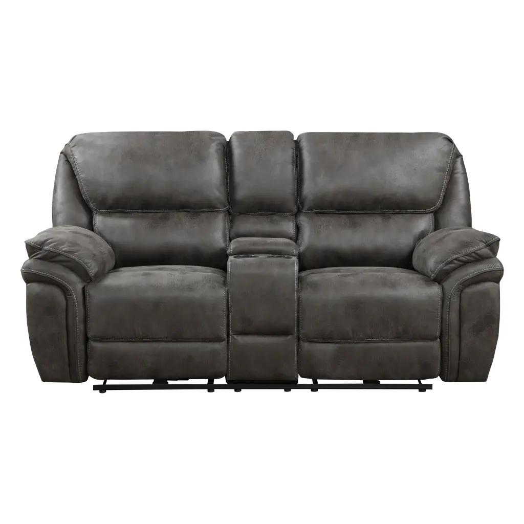 Plush Modern Design Living Room Power Reclining Loveseat Gray Microfiber Comfortable Couches kanepe