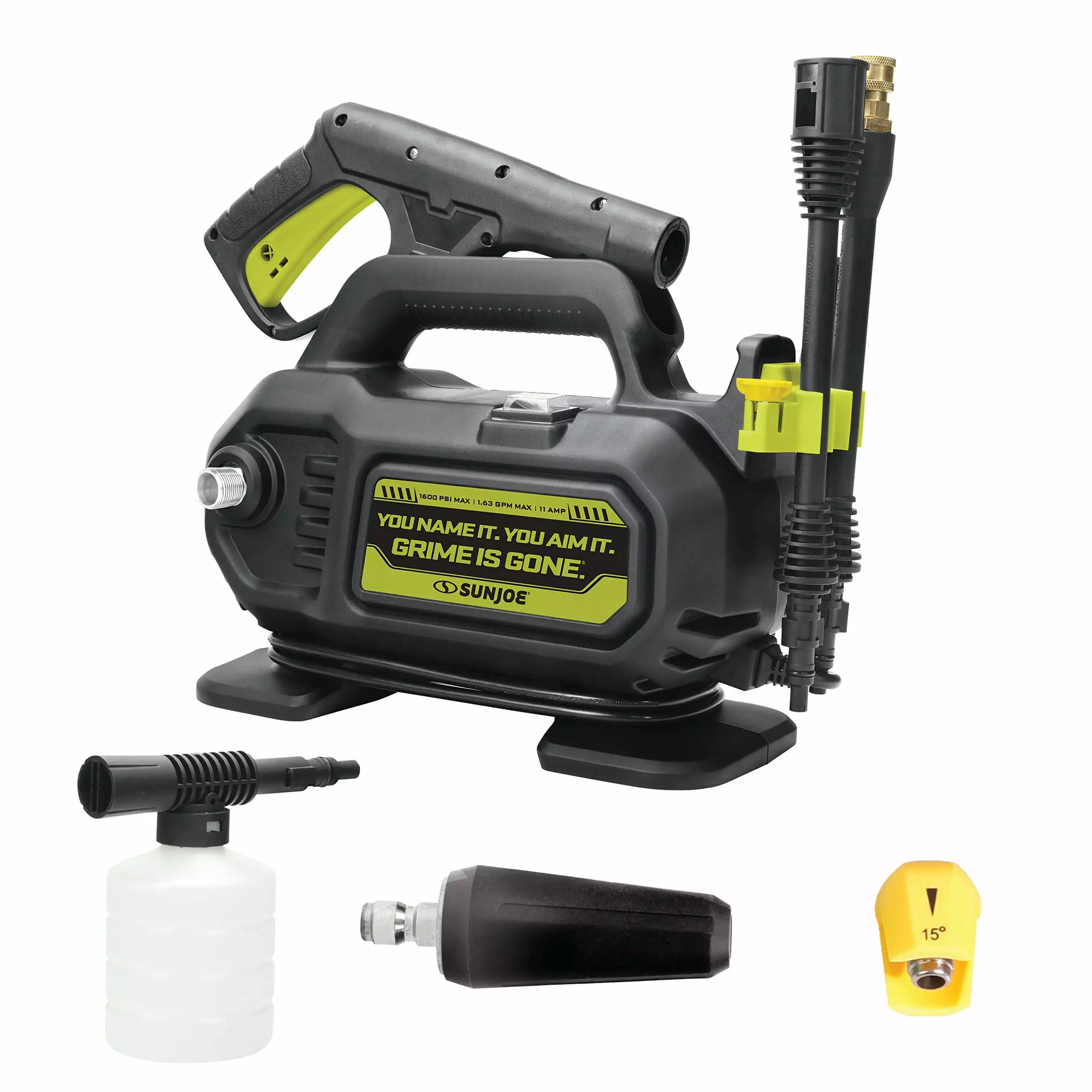 Restored Sun Joe SPX160E-MAX Electric Pressure Washer W/Foam Cannon & Spray Nozzle. 11-Amp (Refurbished)