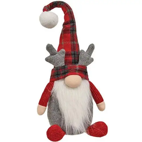 Fuzzy Nordic Sweater Dangle Leg Reindeer Christmas Ornament CWI